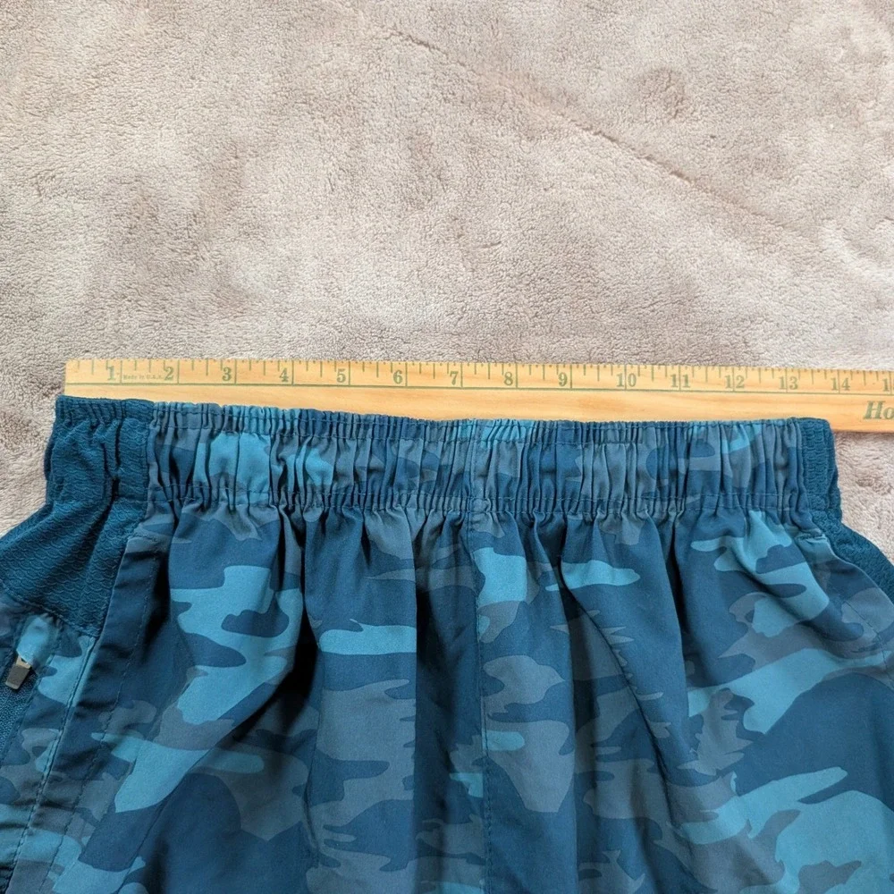 LEG3ND Mens Blue Camo Athletic Shorts Medium M Performance Gym Running Training